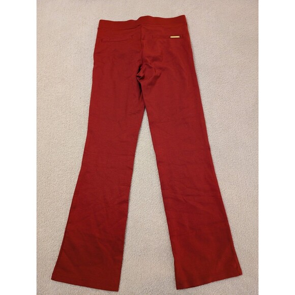 NWT IMAN Sz XS Short Red Rich Stretchy Super Soft Pull-On Flat Trousers Pants - Picture 11 of 14